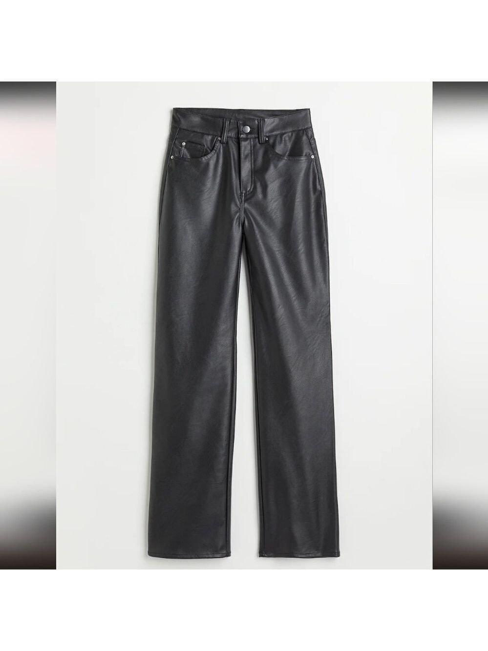 NWOT H&M Faux (Vegan) Black Leather Pants sz 6